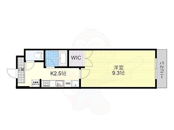 滋賀県草津市野路東４丁目(賃貸マンション1K・2階・26.94㎡)の写真 その2