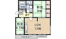 メゾンサンシティ  ｜ 滋賀県大津市尾花川（賃貸マンション2LDK・3階・50.04㎡） その2