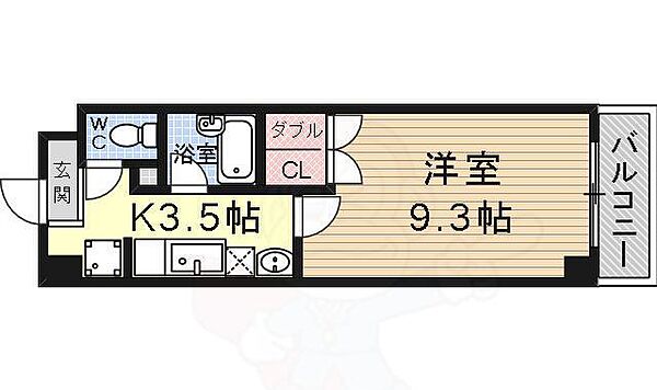 滋賀県草津市野路東４丁目(賃貸マンション1K・3階・26.94㎡)の写真 その2