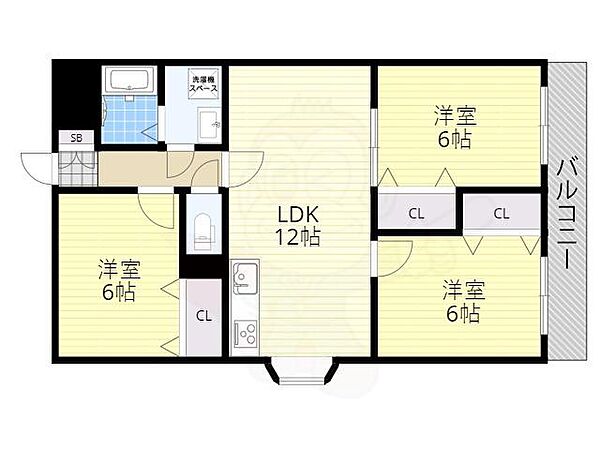 レジデンス南草津 ｜滋賀県草津市西矢倉３丁目(賃貸マンション3LDK・2階・65.92㎡)の写真 その2