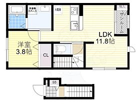 カーサH2K  ｜ 滋賀県草津市川原３丁目（賃貸アパート1LDK・2階・40.98㎡） その2