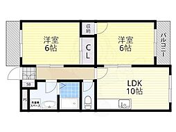 シェ・モア稲葉台 1LDKの間取図画像