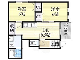 モンレーヴ平津  ｜ 滋賀県大津市平津２丁目（賃貸アパート2LDK・1階・56.31㎡） その2