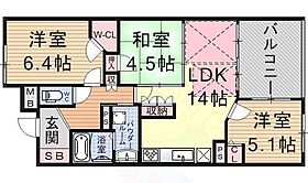 アメニティ南草津8 208 ｜ 滋賀県草津市野路１丁目（賃貸マンション3LDK・2階・65.62㎡） その2