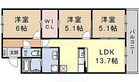 ハートフルマンション新左衛門  ｜ 滋賀県守山市勝部２丁目（賃貸マンション3LDK・3階・67.10㎡） その2