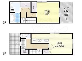 レゾネイト2  ｜ 滋賀県草津市矢倉１丁目（賃貸テラスハウス1LDK・2階・60.03㎡） その2