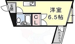 トータルエステートビル ワンルームの間取図画像