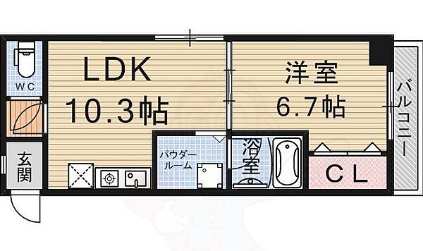 滋賀県大津市京町１丁目(賃貸マンション1LDK・2階・40.57㎡)の写真 その2