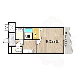CITY SPIRE浜大津駅前 5階1Kの間取り