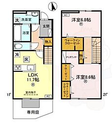 JR東海道・山陽本線 瀬田駅 徒歩4分の賃貸テラスハウス 1階2LDKの間取り