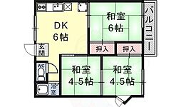 シャルム瀬田 3DKの間取図画像