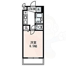 コンフォートヴィレッジ内田 3階1Kの間取り