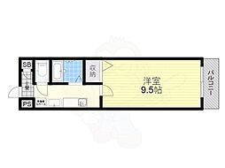 マイリーアン 1Kの間取図画像