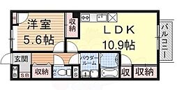 メゾンソレイユ 1LDKの間取図画像