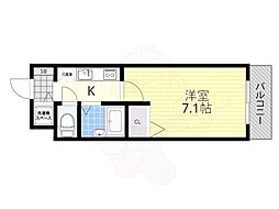 エム・アイキャッスル 1Kの間取図画像