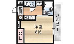 クッキィーセタ 1Kの間取図画像