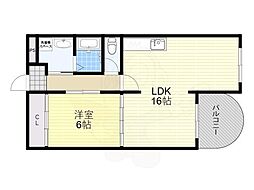 シェ・モア稲葉台 1LDKの間取図画像