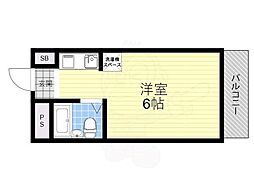 レジデンスウィズ 1Kの間取図画像