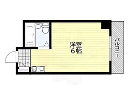 レジナス瀬田 1Kの間取図画像