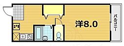 サンダンス 1Kの間取図画像