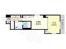 CITYSPIRE浜大津駅前 1LDKの間取図画像