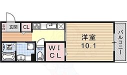 ガーディアンシャトー1 1Kの間取図画像