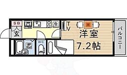 レオパレスシルフィード 1Kの間取図画像
