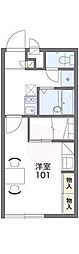 レオパレス瀬田橋本 1Kの間取図画像