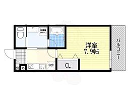 ALEGRIA瀬田 1Kの間取図画像