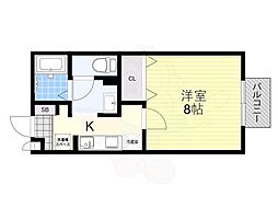 ティアラルームユキ 1Kの間取図画像