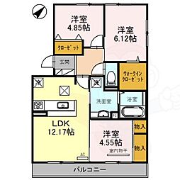 クラスペディア 3LDKの間取図画像