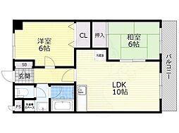 エミナール南草津 2LDKの間取図画像