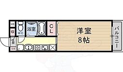 ラポール藤 1Kの間取図画像