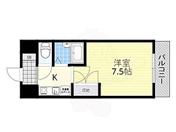 アイランド小野山 1Kの間取図画像