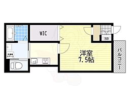 アパートメント178 1Kの間取図画像