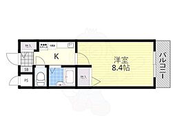 KYOMANSION 1Kの間取図画像