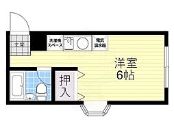 エスポワール・平津 1Kの間取図画像