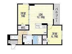 (VENT CLAIR) ヴァン クレール 2LDKの間取図画像