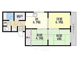 1st.ヴァンサン館 3DKの間取図画像