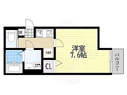 ALEGRIA草津 1Kの間取図画像
