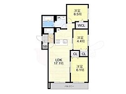 MAISON DE RAY 3LDKの間取図画像