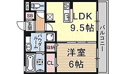 セジュールオッツ 1LDKの間取図画像