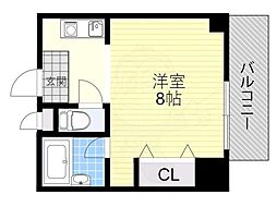リビエール藤尾 1Kの間取図画像