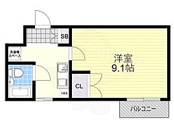 UniLifeハイツ宮の森 1Kの間取図画像