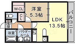 ボア・ソルテ壱番館 1LDKの間取図画像
