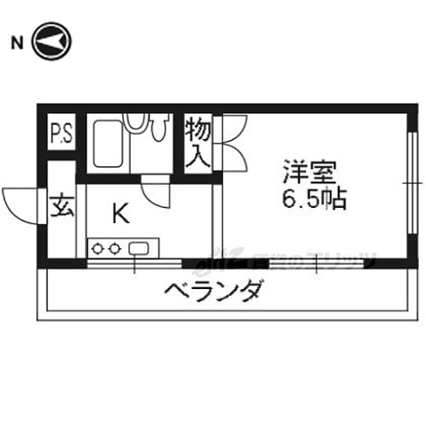 京都府京都市伏見区深草直違橋片町(賃貸マンション1K・2階・17.05㎡)の写真 その2