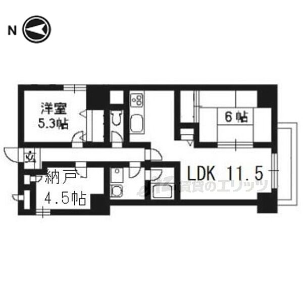 パインフィールド吉祥院 704｜京都府京都市南区吉祥院九条町(賃貸マンション3LDK・7階・63.76㎡)の写真 その2