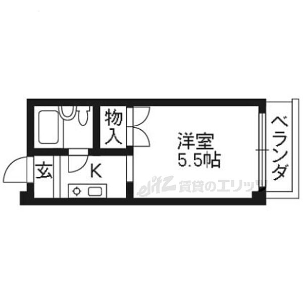 カサブランカ3 301｜京都府京都市山科区東野南井ノ上町(賃貸マンション1K・3階・16.00㎡)の写真 その2