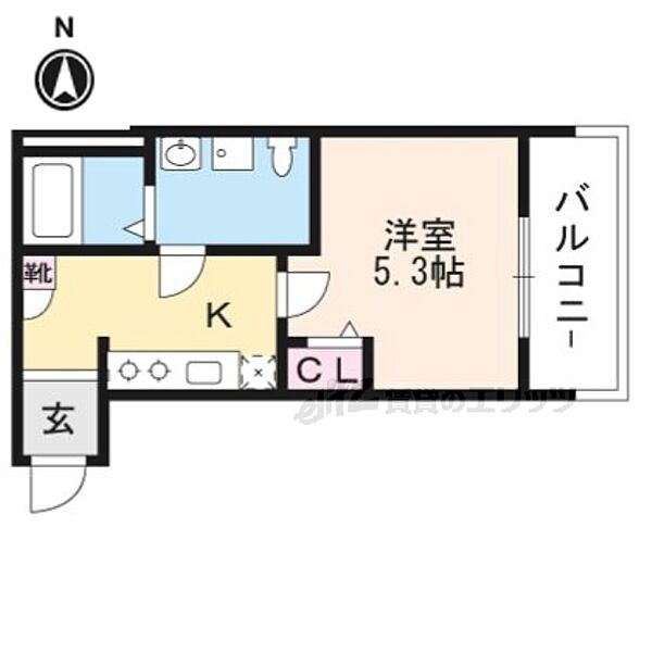 ワイズ七瀬川 303｜京都府京都市伏見区竹田七瀬川町(賃貸アパート1K・3階・21.79㎡)の写真 その2