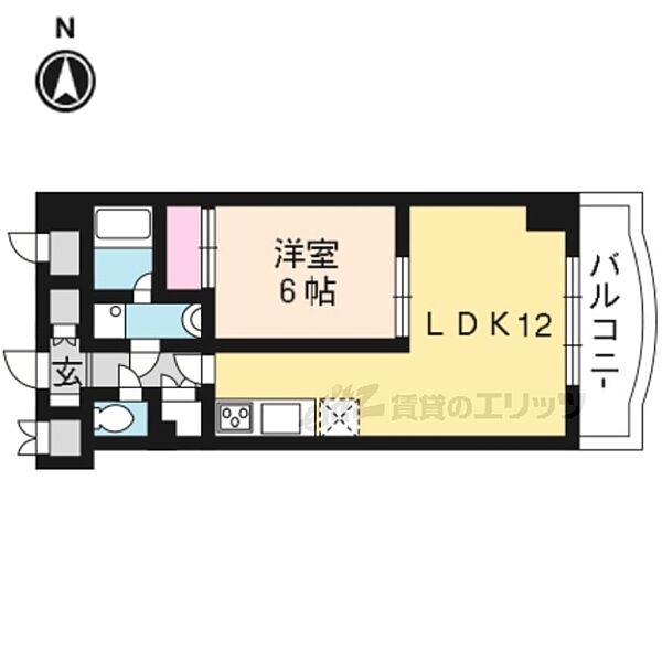 京都府京都市伏見区深草善導寺町(賃貸マンション1LDK・2階・43.65㎡)の写真 その2